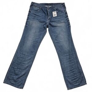 NWT Parish Nation Denim Jeans Mens 40 Lavender Blue Embellished Pockets‎